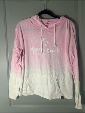Ragwear USA Myrtle Beach Pink Ombre Hooded Pullover Top
